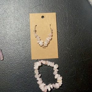 Selling bracelet with earrings set not worn hand made
